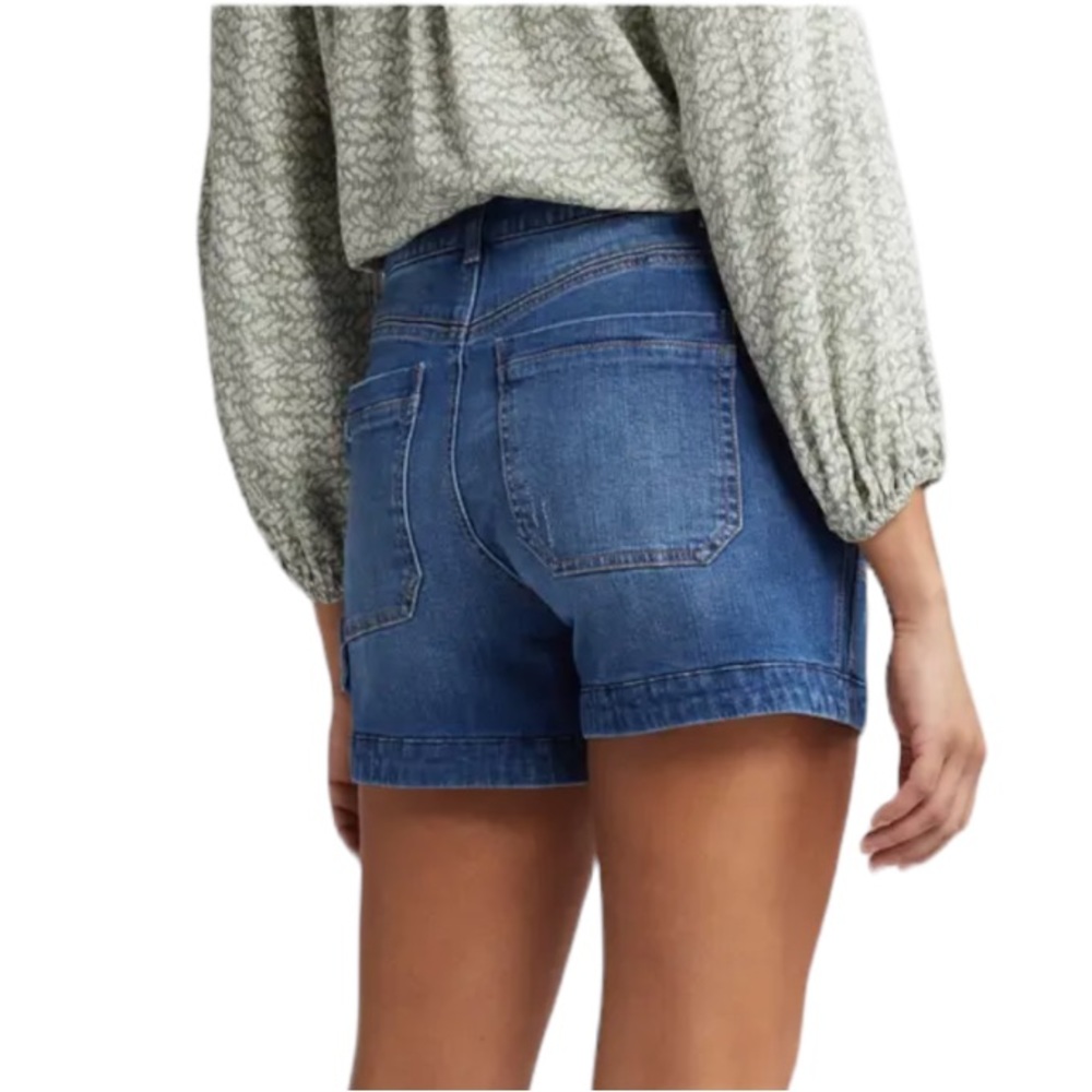 Wit & Wisdom Women’s Blue Denim Utility Shorts Nwt New Size 8 - Picture 3 of 8